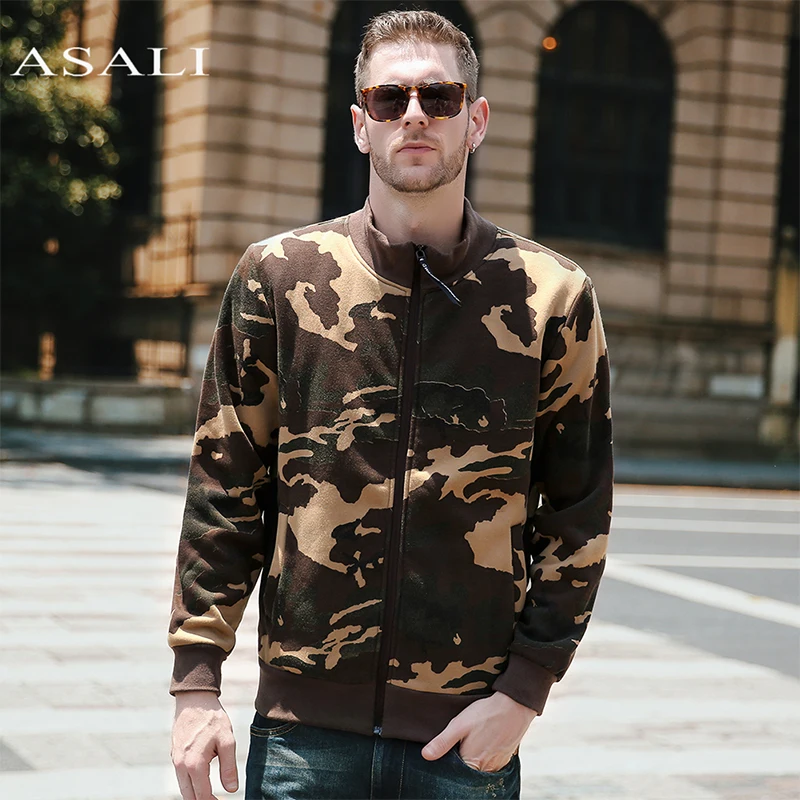 Buy ASALI Men Military Camouflage Jacket Casual Autumn