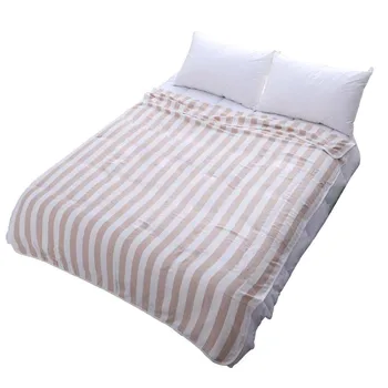

Summer Strip Throw Blanket Wrap Thread Towel Blankets Air-conditioned Room and Car Tippet Quilt Bamboo Fiber Manta