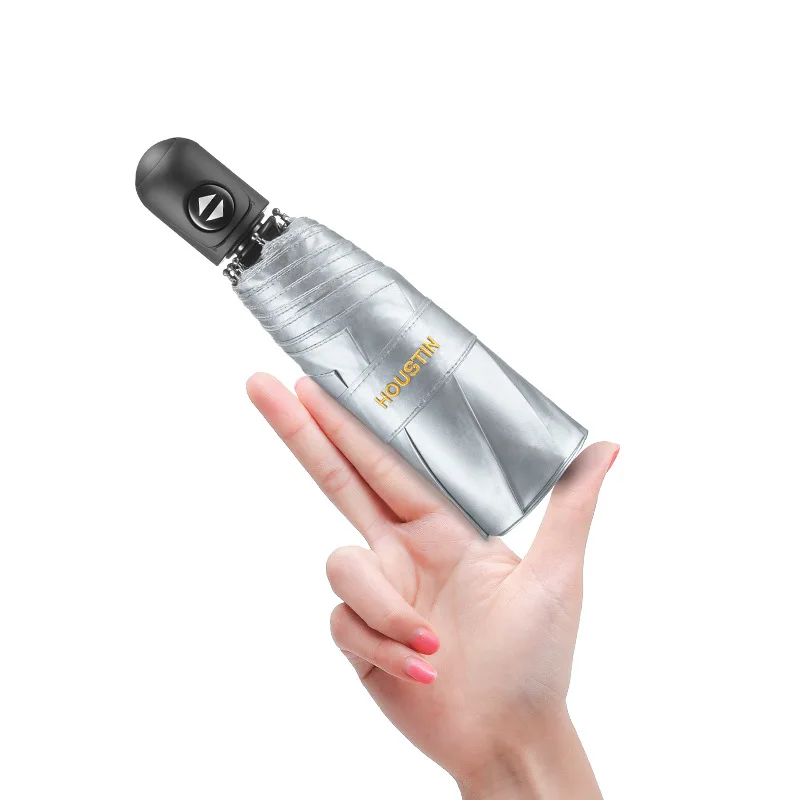 Compact travel umbrella UV protection sunshade Silver Compact travel umbrella UV protection sunshade Silver