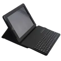 Магнитно съемной ABS Bluetooth клавиатура для Apple iPad 2/3/4 портфель Folio PU кожаный чехол обложка + стилус + пленка