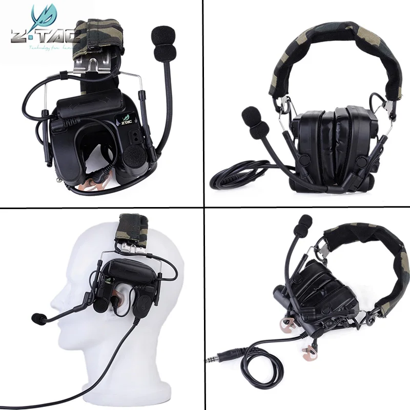 Fones de Ouvido com Cancelamento de Ruído Fones de Ouvido Fone de Ouvido Z-tactical Airsoft Sordin Tático Comtac iv In-the-ear Militar Rádio Softair 11 Fones de Ouvido Com Cancelamento de Ruído