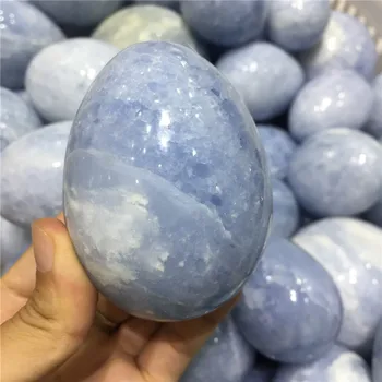 

1pcs large size natural stones and minerals blue crystal egg reiki healing crystals celestine egg for home & office decoration