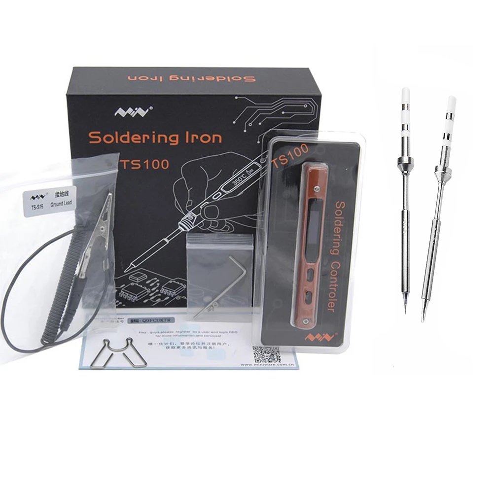 

Full Set Intelligent Programmable Electric Soldering Iron Digital LCD TS100 Mini Soldering Iron Control Terminal BC2+I/K+I/D24+I