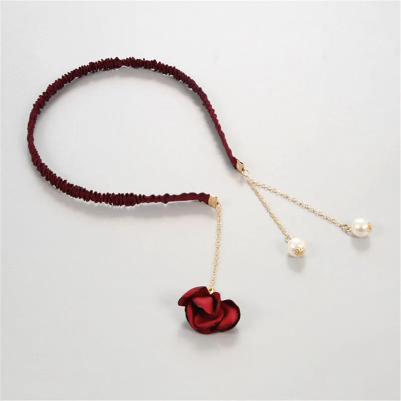 

Flower Imitation Pearl Pendant Earring Hairband Women Hair Accessories Hair Hoop Headband Dangle Earrings Head Band