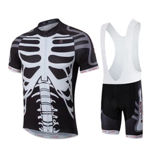Велоспорт Джерси Ropa Ciclismo Bicicleta куртка велосипед Скелет Спорт на открытом воздухе короткий рукав рубашка одежда QuickDry