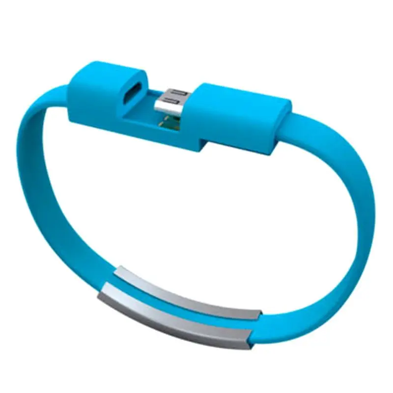 

22cm Outdoor Colorful Mini Micro USB Bracelet Charger Data Charging Cable Sync Cord For Samsung Micro usb cable 500pcs