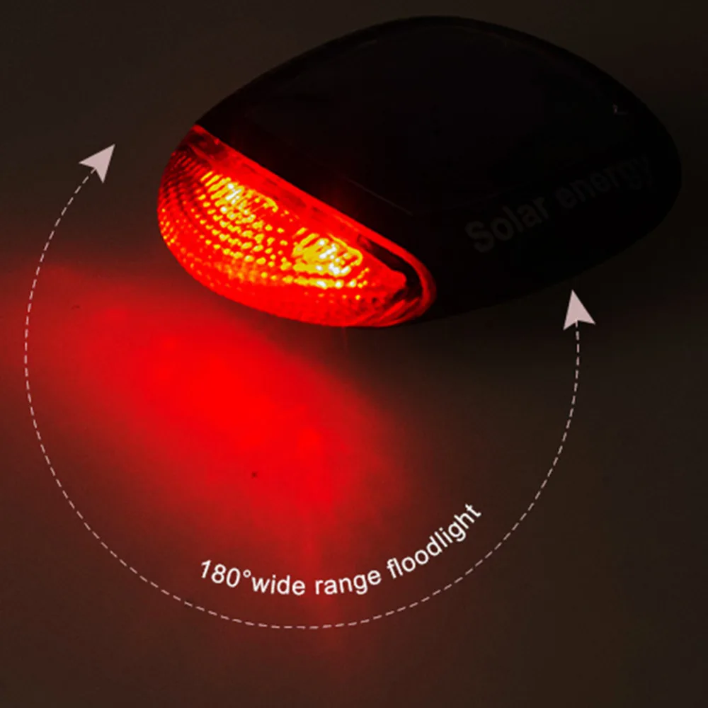 Flash Deal New Solar Powered LED Rear Flashing Tail Light for MTB Bicycle Cycling Lamp Safety TR with Adjustable Clamp Waterproof Bike 0