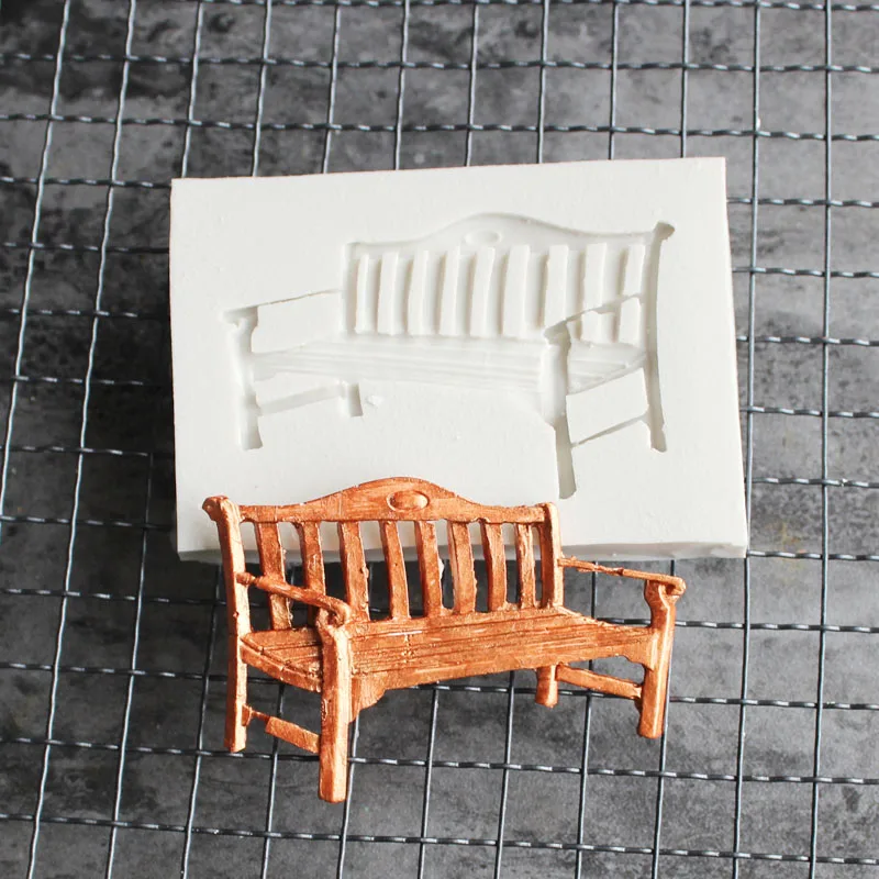 Форма стула силиконовая форма DIY помадка торт плесень конфитюр шоколад сушеный Pez форма керамическая глина Смола украшения формы