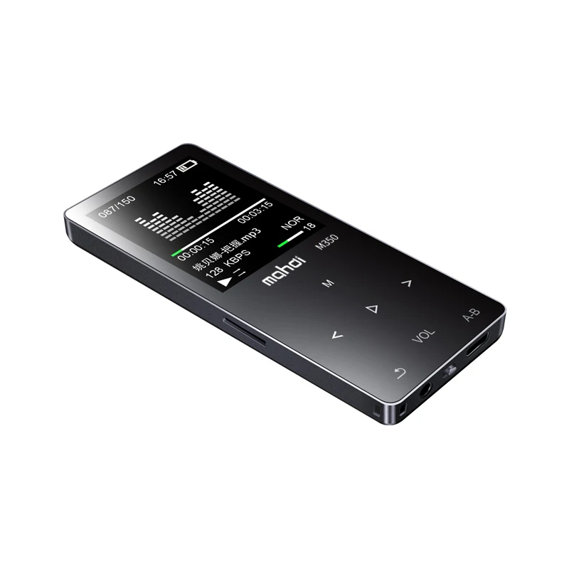 Mahdi металлический MP4-плеер сенсорные клавиши 8G TF Видео Спорт MP4 музыкальный плеер 65 часов записи текста часы FM Встроенный динамик повязка