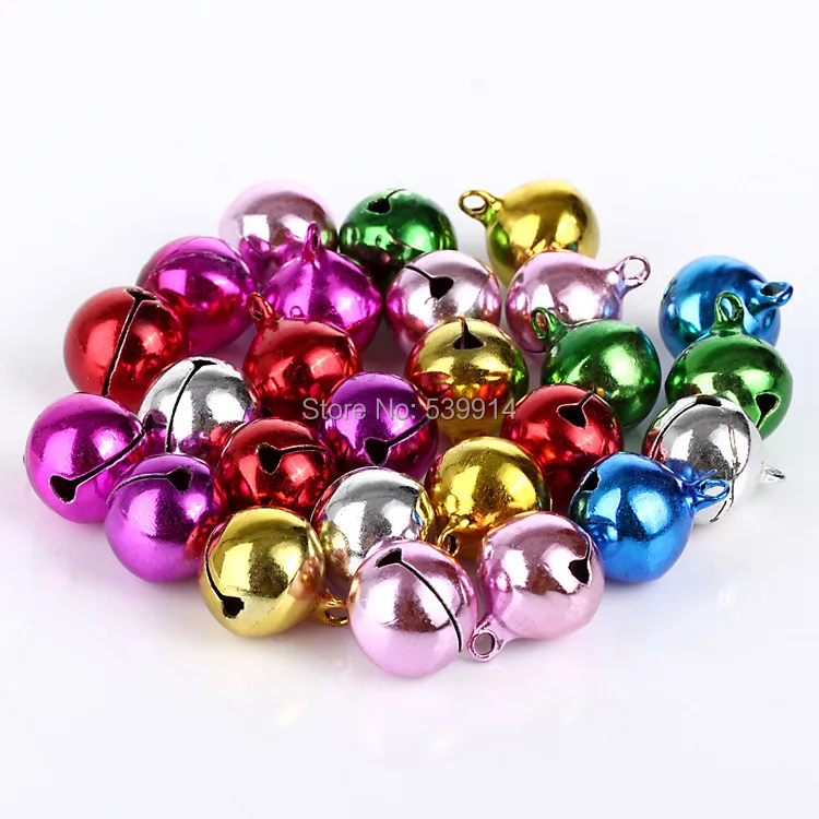 

18mm Mixed Color 100pcs/lot Jingle Bell Small Bells Copper Metal Fit Festival Jewelry Pendants Charm Beads