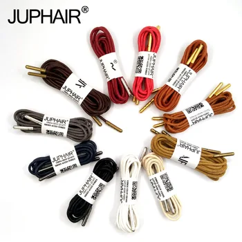 

1 Pair Fashion Casual Leather Laces High Quality Waxed Round Shoelaces Shoestring Boots Sports Shoes Cable Ropes Lace Metal Head