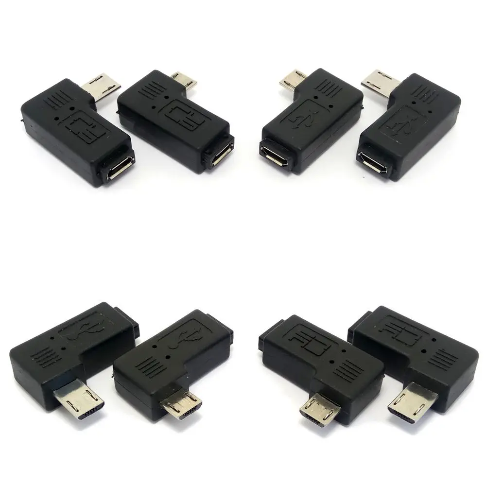 Переходник Micro USB Male с левым и правым углом 90 градусов переходник на Female|Кабели USB| |