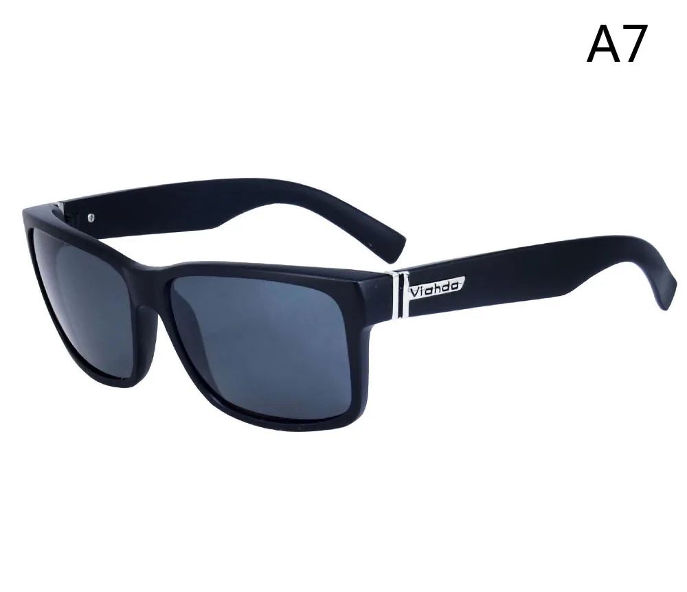 Viahda брендовые классические квадратные солнцезащитные очки, мужские зеркальные очки для вождения, мужские солнцезащитные очки, UV400 очки с коробкой