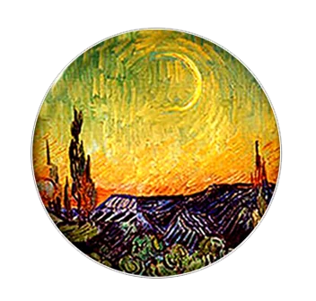 5pcs16mm20mm25mmVan Gogh картина Звездная ночь Винсента ручной работы фото стеклянный капельный стиль Кабошоны Ювелирные изделия Аксессуары - Цвет: 003