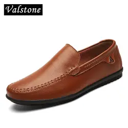 Valstone/качественная кожаная повседневная обувь; мужские итальянские Лоферы без застежки; кожаная обувь; мягкие удобные мокасины для