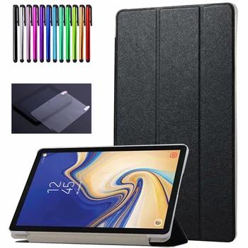 

smart cover Case For Samsung Galaxy Tab S4 10.5 inch For Samsung SM-T835 SM-T830 T837 transparent hard shell+screen protector