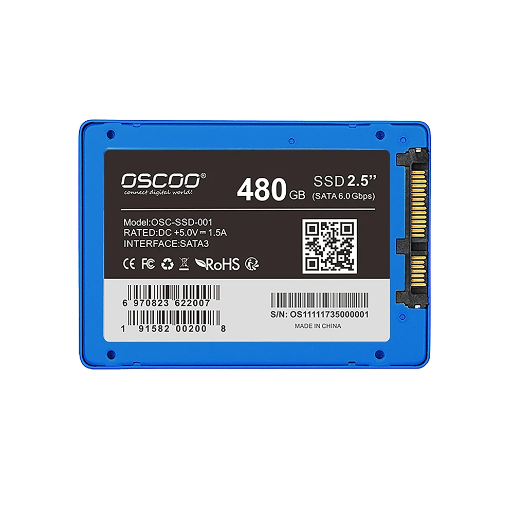 OSCOO SATA III 6 ГБ/сек. 2," /7 мм 240G 480G 120G Внутренний твердотельный накопитель SATA3 SSD для настольных ПК и ноутбуков