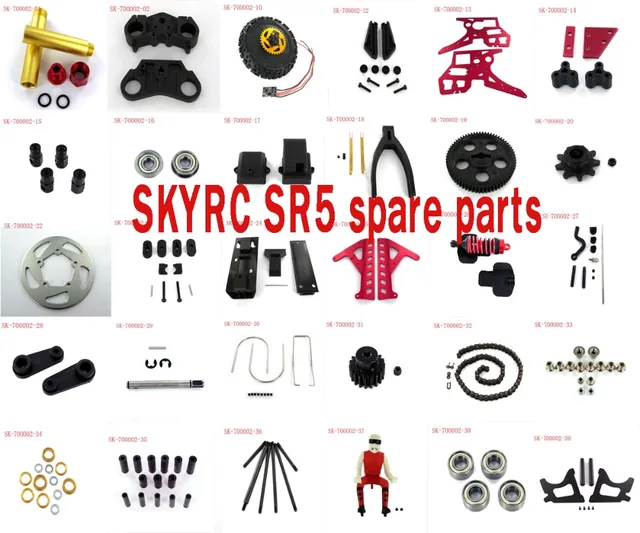 SKYRC SR5 1 4 Scale Super Rider RC Motorcycle spare parts wheel frame chain shock absorber swing arm gear bearing fixed seat AliExpress