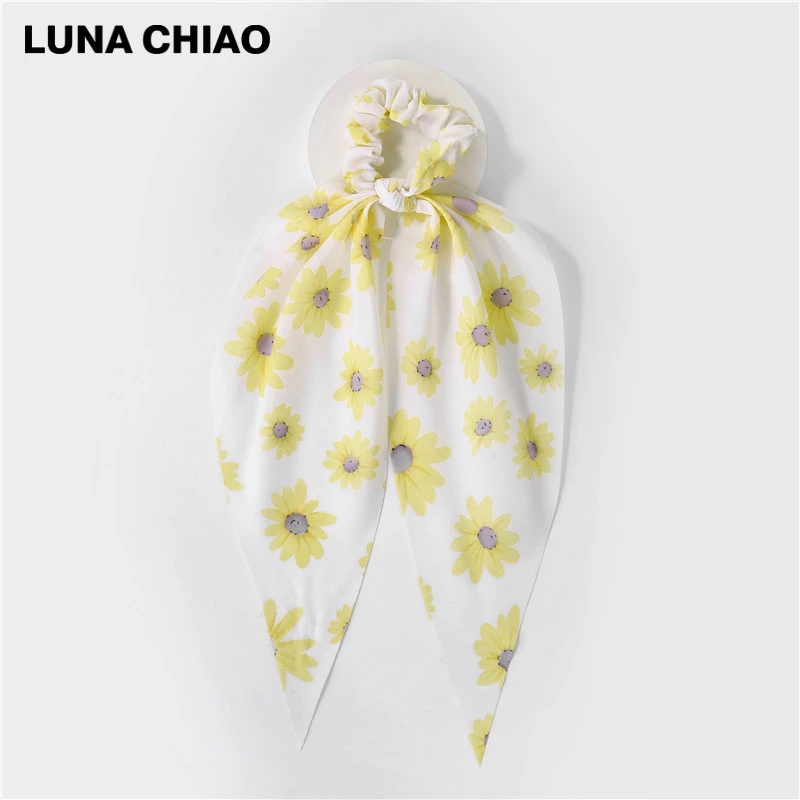 LUNA CHIAO Fashion Women Hair Accessories Hair Tie Ponytail Holder Fabric Hair Scarf Scrunchies