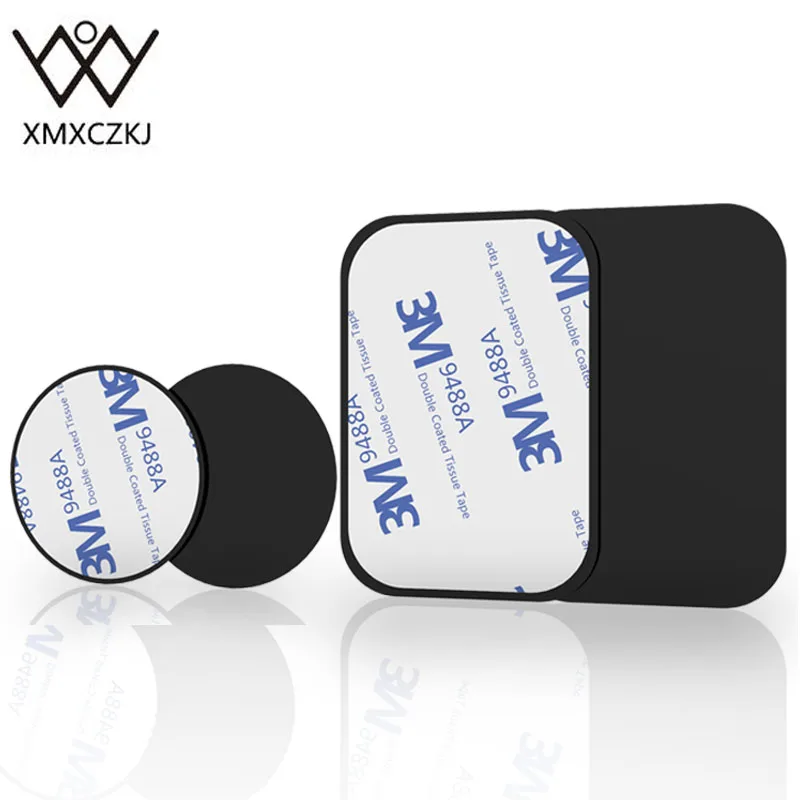 

XMXCZKJ Metal Plates With 3M adhensive Kit Magnetic Car Mobile Smart Phone Stand For Cell Mobile Phone Magnet Holder Accessories