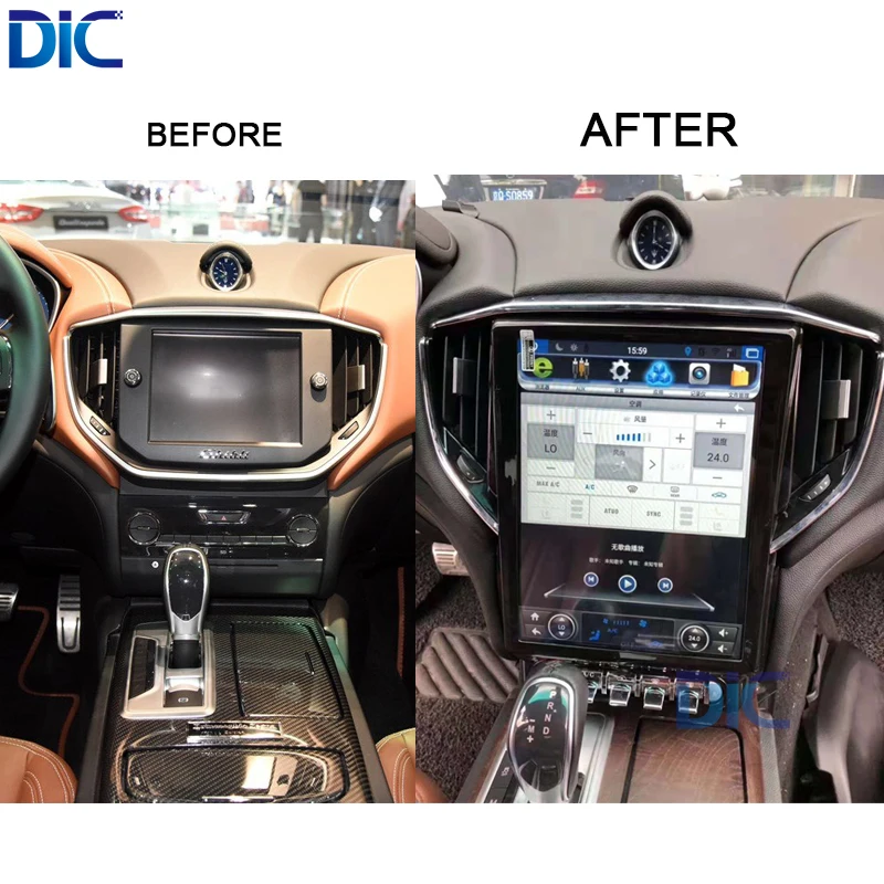 

DLC Android system vertical screen navigation gps player multifunction system support can bus for Maserati Ghibli 2015-2017