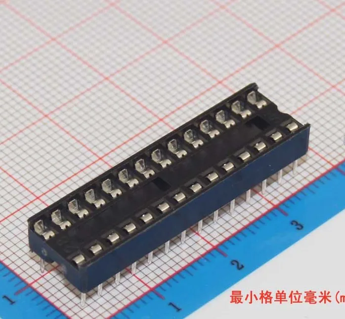 

High quality 10pcs/lot 28 Pins DIP DIP28 IC Sockets Adaptor Solder Type 28 PIN 28pin IC Connector