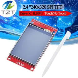 1 шт 2,4 "240x320 SPI TFT ЖК-дисплей последовательный Порты и разъёмы модуль + 5 V/3,3 V адаптер PBC Micro SD ILI9341 белый светодио дный (с touch)