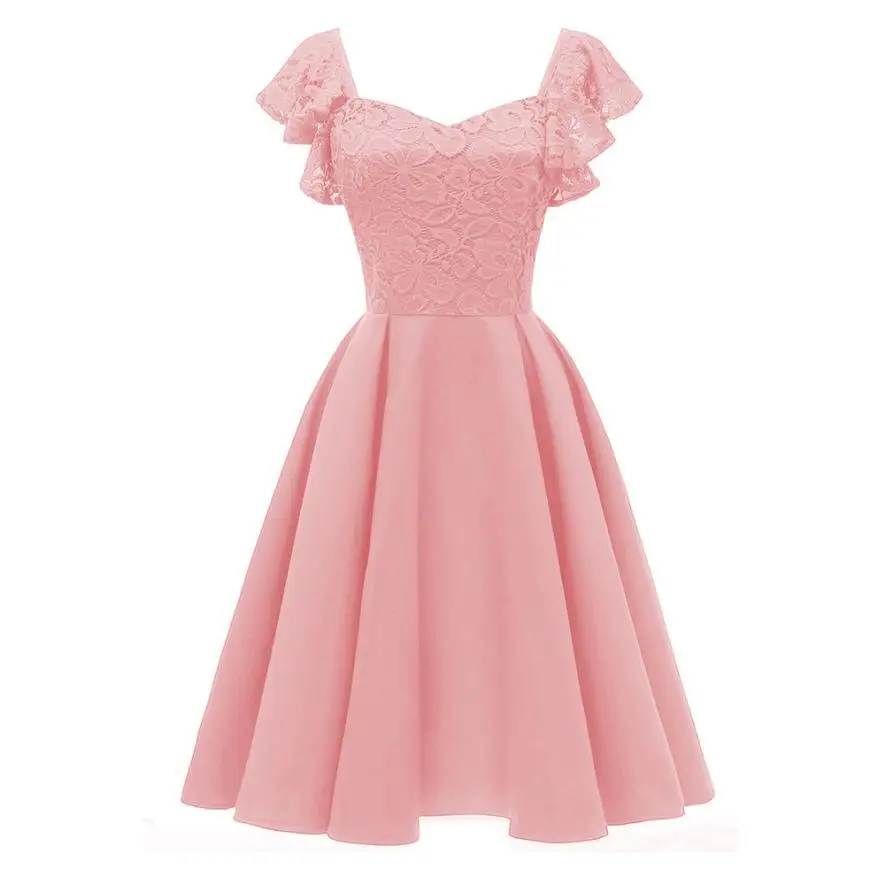 KANCOOLD/женское винтажное платье принцессы с цветочным кружевом, коктейльное платье без рукавов с круглым вырезом, вечерние женские платья 2018AUG7