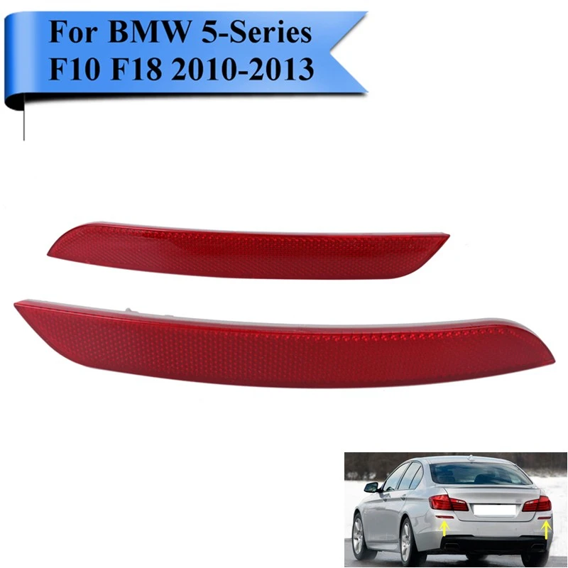Fit for BMW F10 F18 2010 2011 2012 2013 Red Lens Rear Bumper Reflector Light New