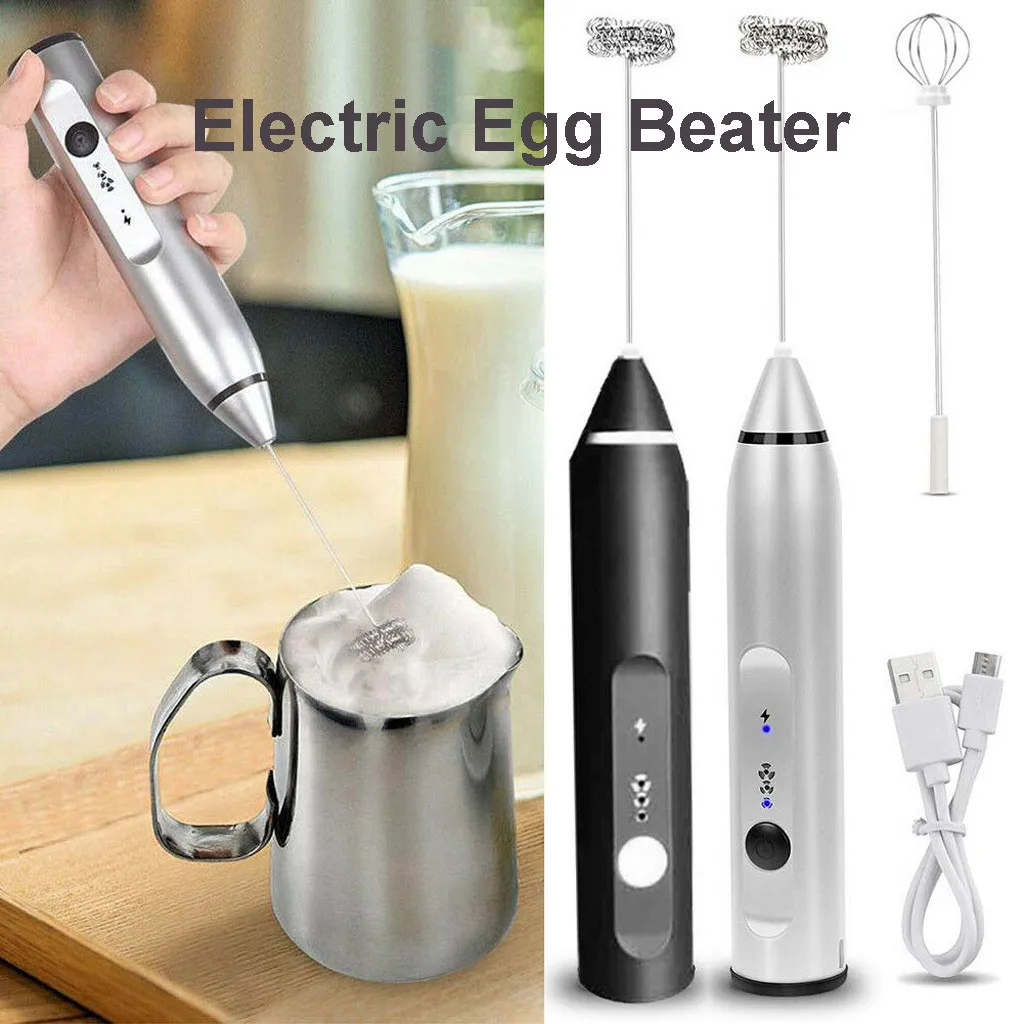 Перезаряжаемый Электрический взбиватель для яиц, молока, кофе, молока, чая, перемешивающий крем для выпечки, пенообразователь, яйцо, Электрический мини-ручка, кухонные инструменты