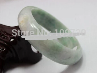 

hot sell90944 Certified Grade "A" Natural Lavender Green Jadeite Jade Gems Bangle Bracelet