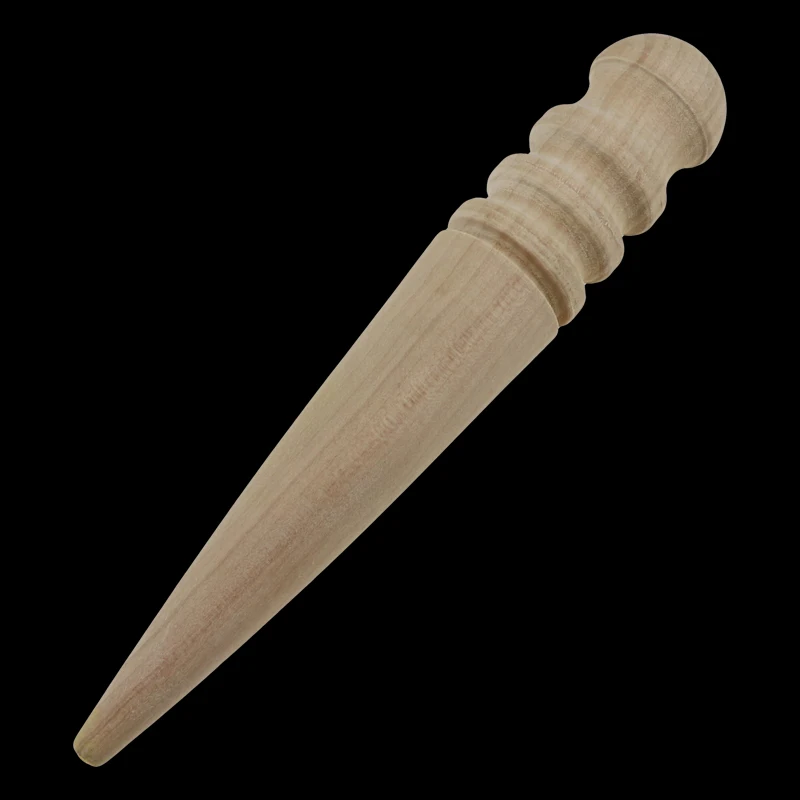 Best, Multi-Size Wood Slicker Leather Leathercraft Solid Wood Round Burnishing Edge for Polished Edge Leather Craft Working Tool