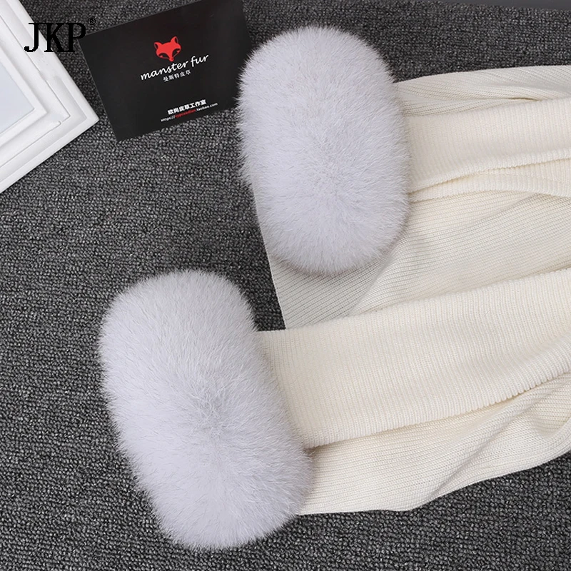 Online 2018 echt fuchs fashon manschetten fuchs arm manschette Wärmer dame armband echtpelz armband handschuh