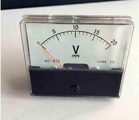 

DH-670 DC 0-20V Analog Panel voltmeter Voltmeter pointer type meter