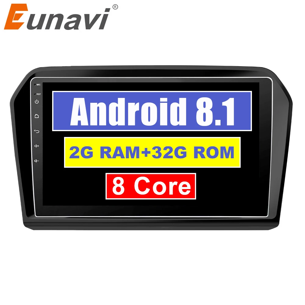 

Eunavi Two Din Car Multimedia Player Android 8.1 Auto Radio For Volkswagen/VW JETTA Octa 8 cores WIFI 2 din stereo