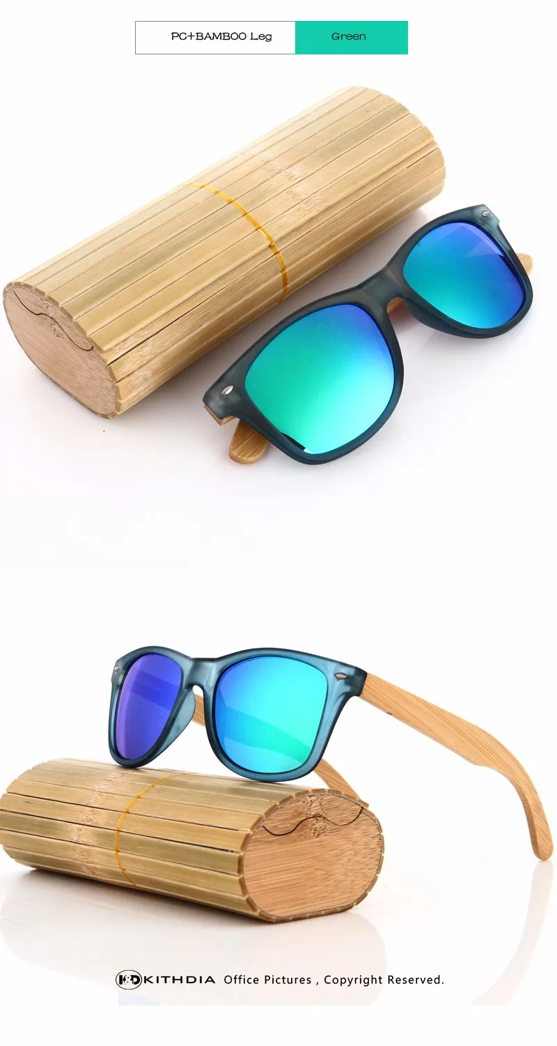 KITHDIA Дерево Солнцезащитные очки поляризованные Для мужчин фирменные очки для вождения бамбуковые деревянные солнцезащитные очки кадров