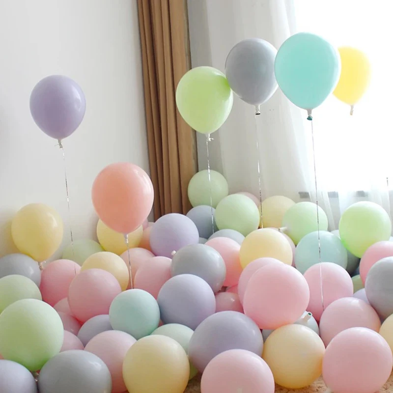 

100pcs Multi-color Macaron Balloons Latex Helium Pastel Candy Globos Baloons Birthday Party Arch Decoration 10 inch