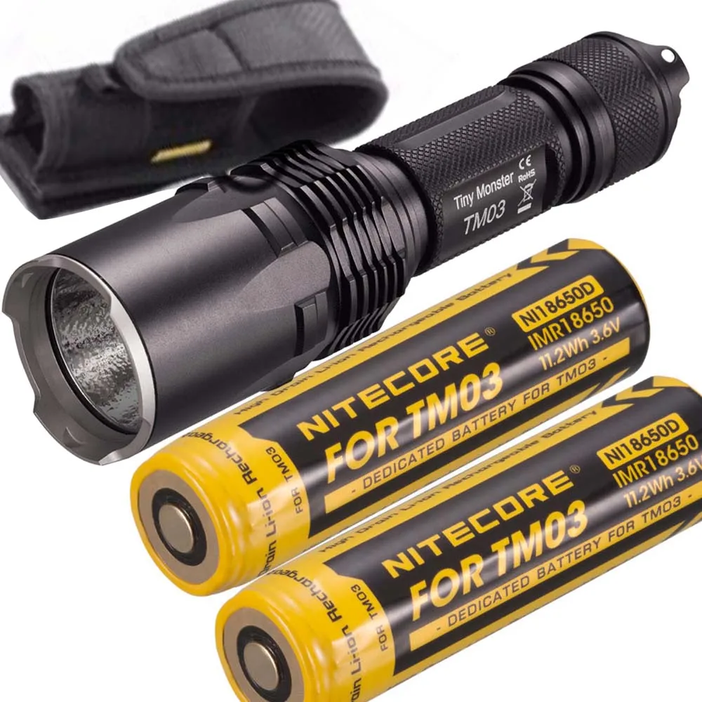 Маленький монстр серии Nitecore TM03 TM03CRI CREE XHP70 светодиодный тактический мощный фонарик 2800 люмен с бесплатной батареей 18650