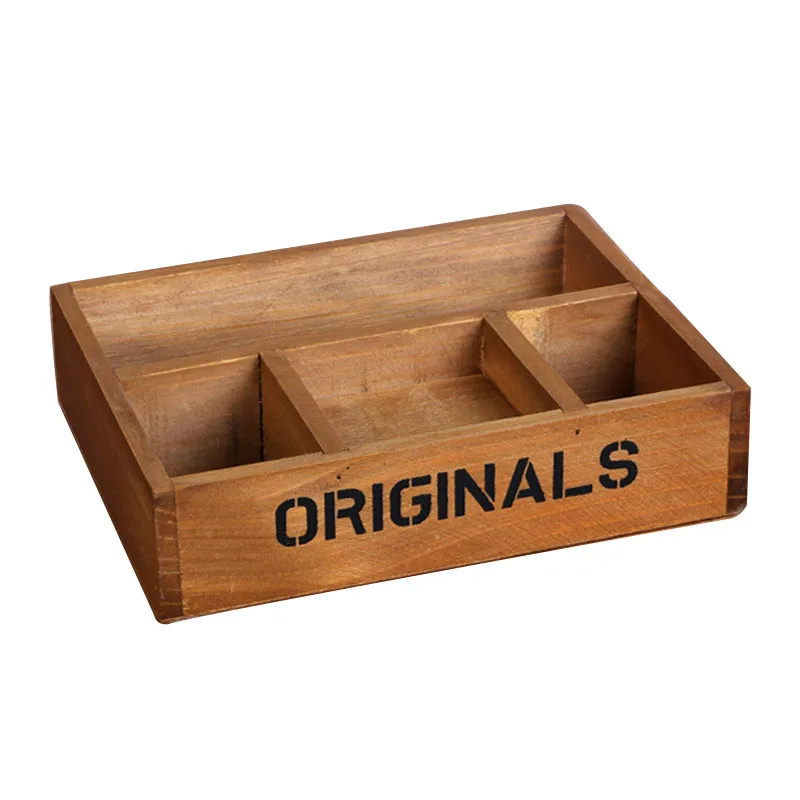 

Classical Style Wood Crafts Storage Holder Desktop Wooden Container Storage Box Handmade Boxes Wooden Case Household Supplies
