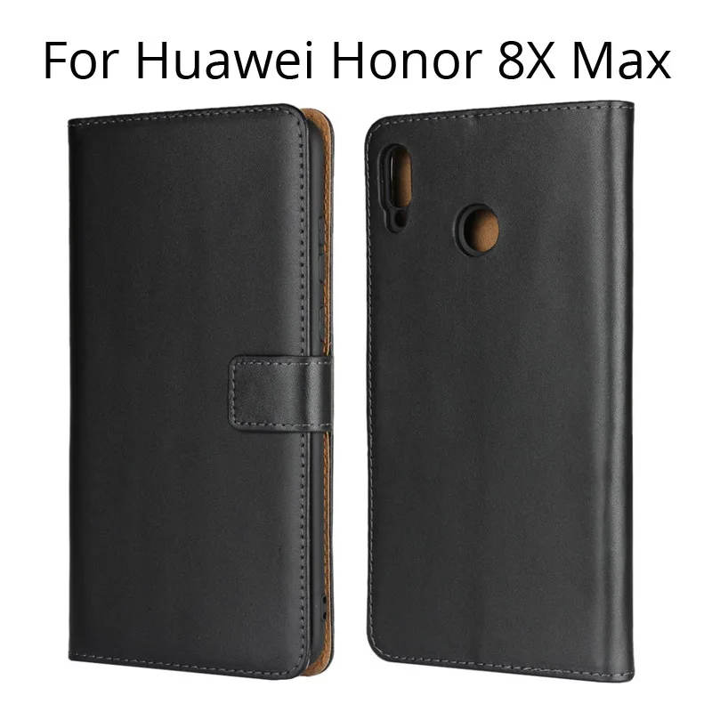 Кошелек из натуральной кожи для чехол для Huawei Honor Play флип-чехол для Honor 7A чехол 7C 8C 8X Max 9i 9N 9 Lite 10 Lite чехол для телефона с картой - Цвет: For Honor 8X Max