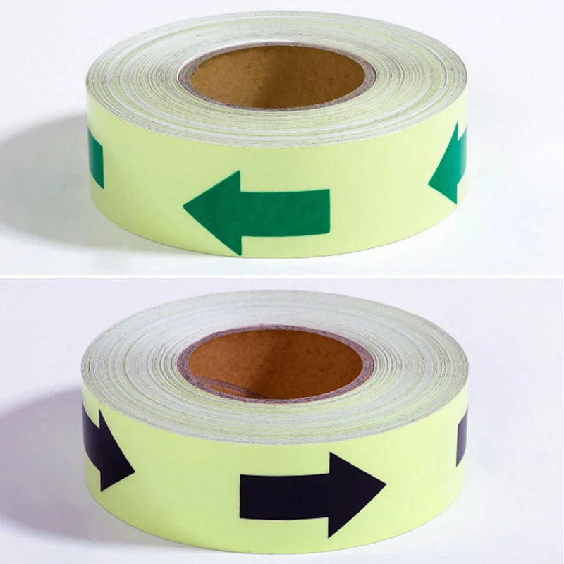 5CM X 5M Glow Tape Self-adhesive Sticker Removable Luminous Tape Fluorescent Glowing Dark Striking Warning Tape