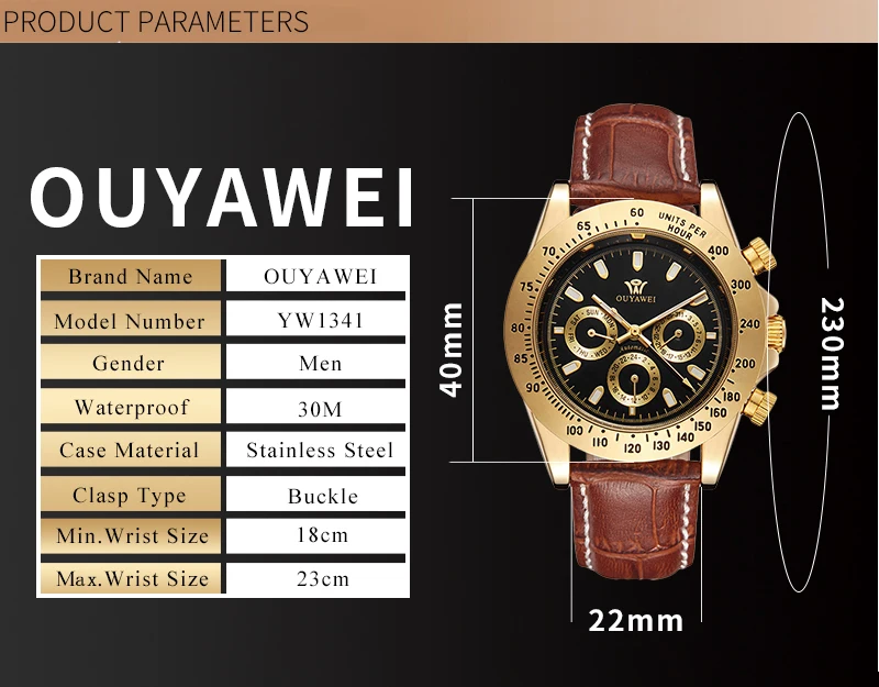 Бренд класса люкс OUYAWEI мужские золотые часы автоматические механические часы мужские часы наручные часы кожа Relogio Masculino для подарка