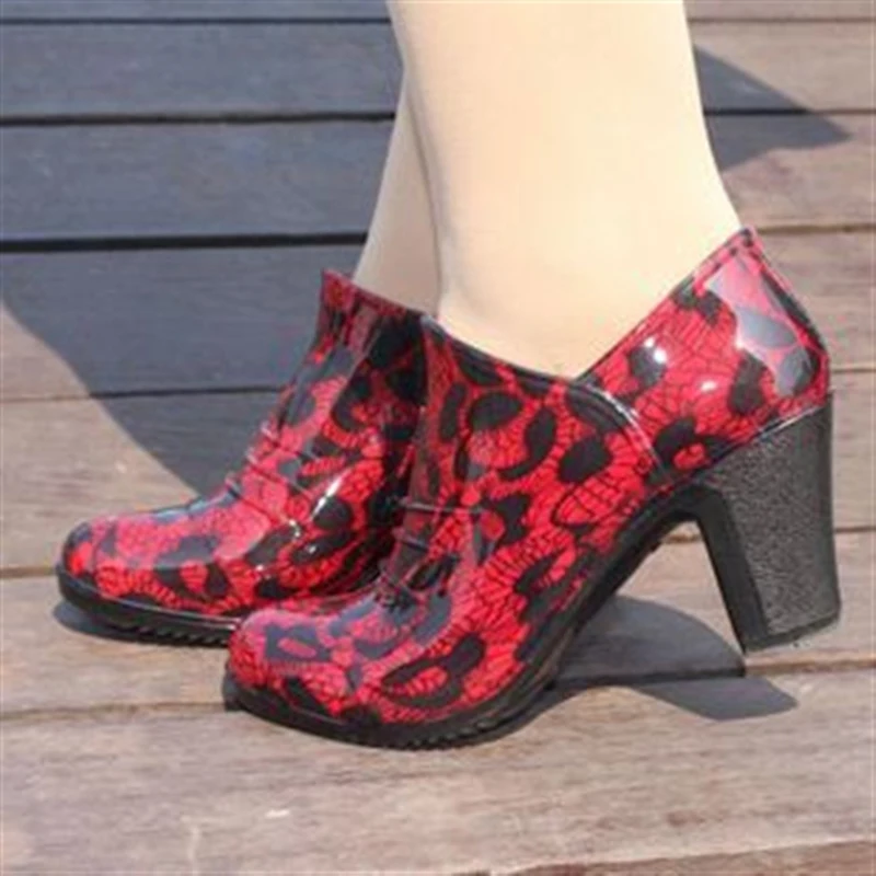 high heel gumboots