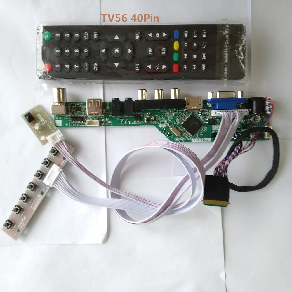 

kit for N173FGE-L13 40pin LVDS TV AV Panel Screen 17.3" VGA remote LCD LED 1600X900 Controller driver board USB HDMI