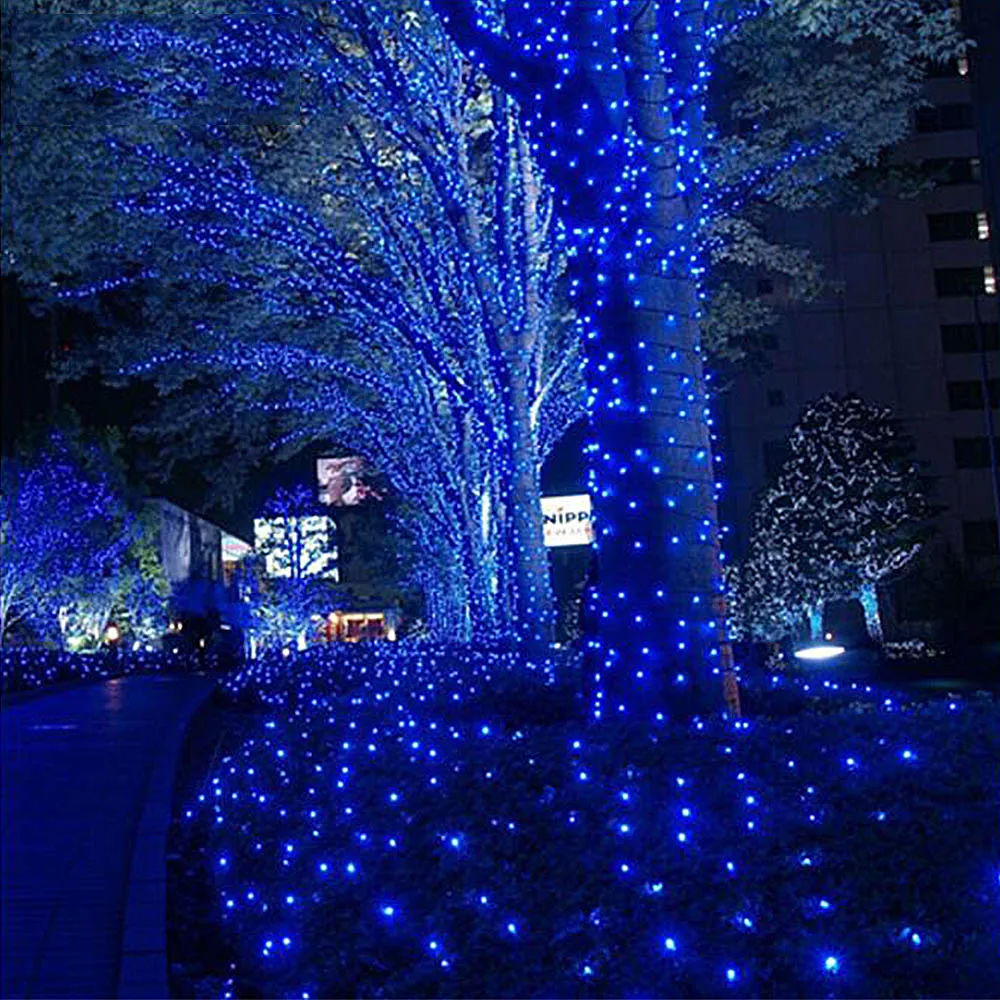 Mesh Net Waterproof LED Holiday String Light Fairy Light Garland For Outdoor Wedding Christmas Party Decoration memory function (4)