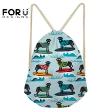 FORUDESIGNS/женский рюкзак сумка с Кулиской для девочек черный лабрадор печать собак животных тренажерный зал мешок небольшой пляж сумки для хранения