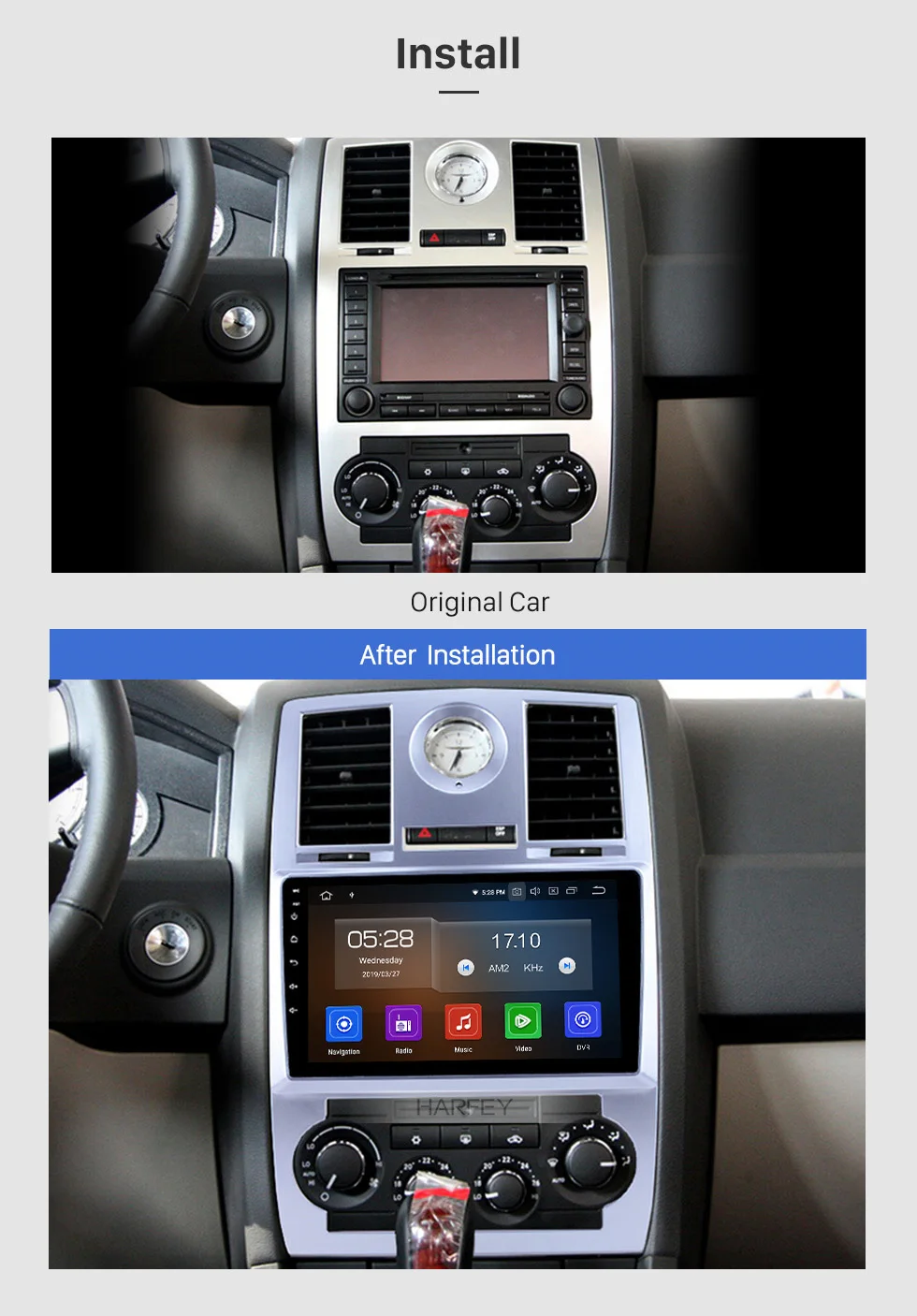 Clearance Harfey 1Din 9" Car Multimedia Player Radio Android 9.0 For 2004 2005 2006 2007 2008 Chrysler Aspen 300C Wifi Head Unit 1 Clearance Harfey 1Din 9" Car Multimedia Player Radio Android 9.0 For 2004 2005 2006 2007 2008 Chrysler Aspen 300C Wifi Head Unit 1