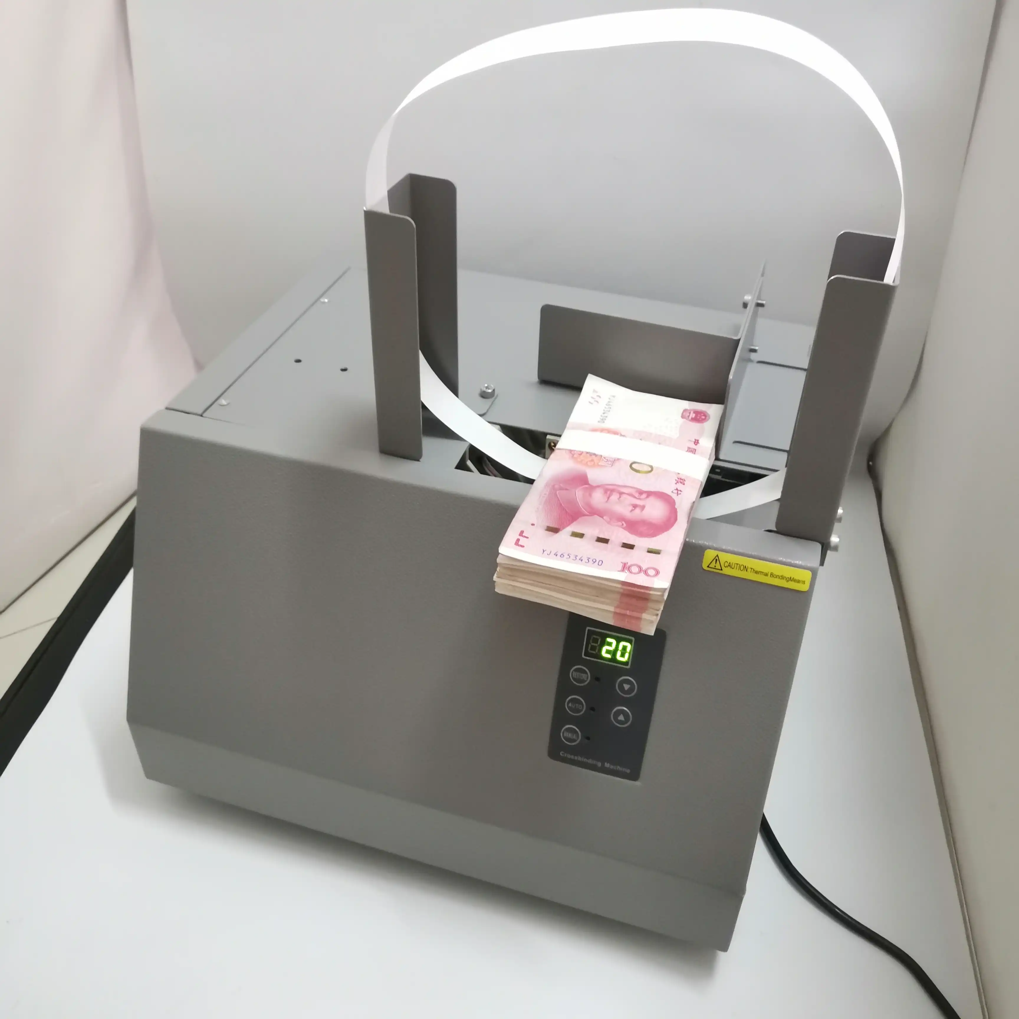 Automatic Banknote Invoice Bill Banding Machine Paper Tape Money