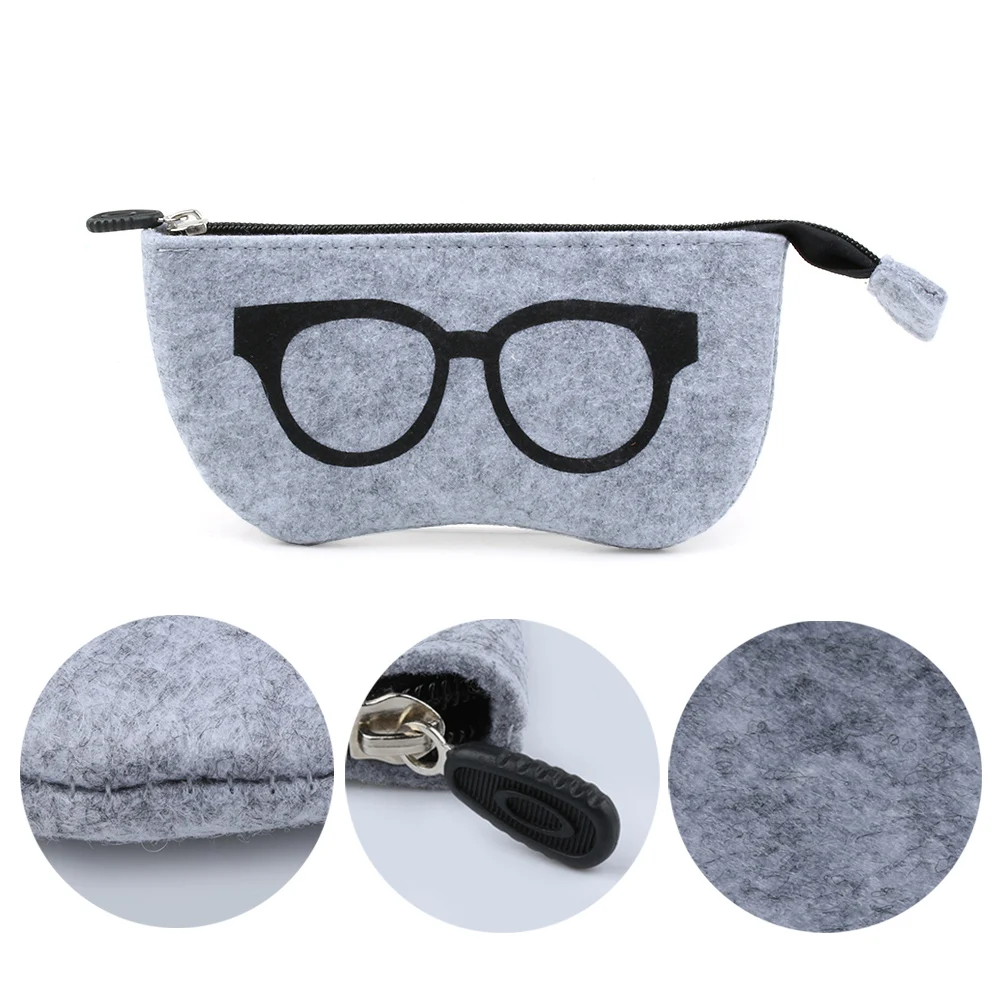1PC Hot Portable Solid Zipper Eye Glasses Sunglasses Case Pouch Bag Box