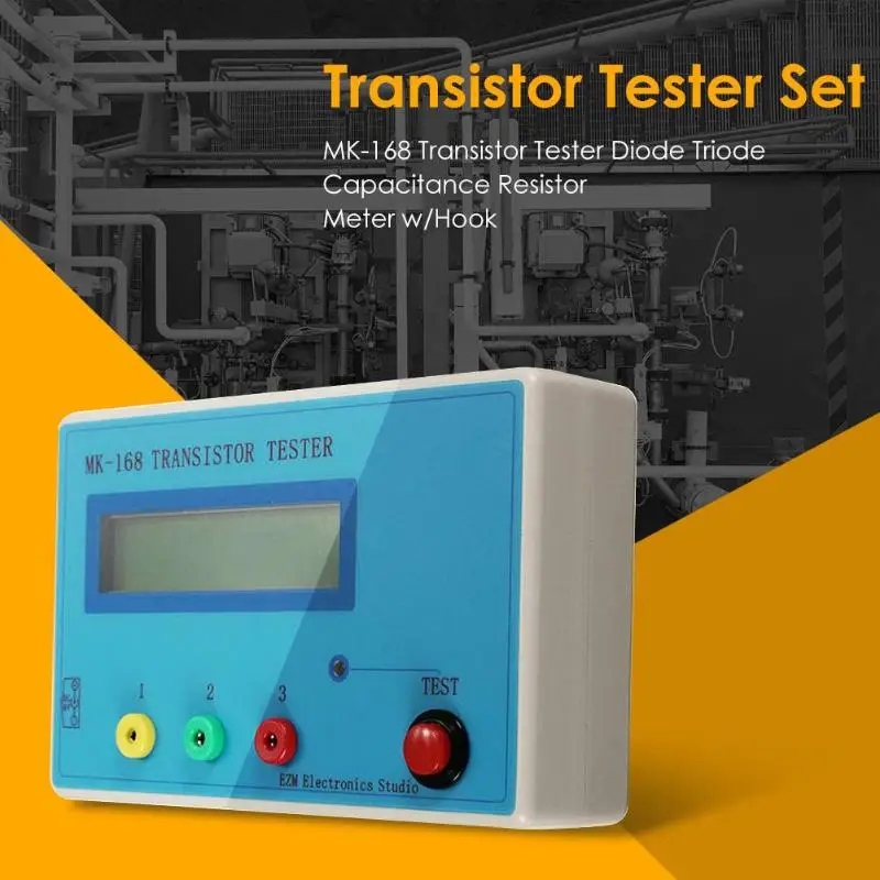 MK-168 транзисторный тестер диодный триодный измеритель емкости резистор с крюком